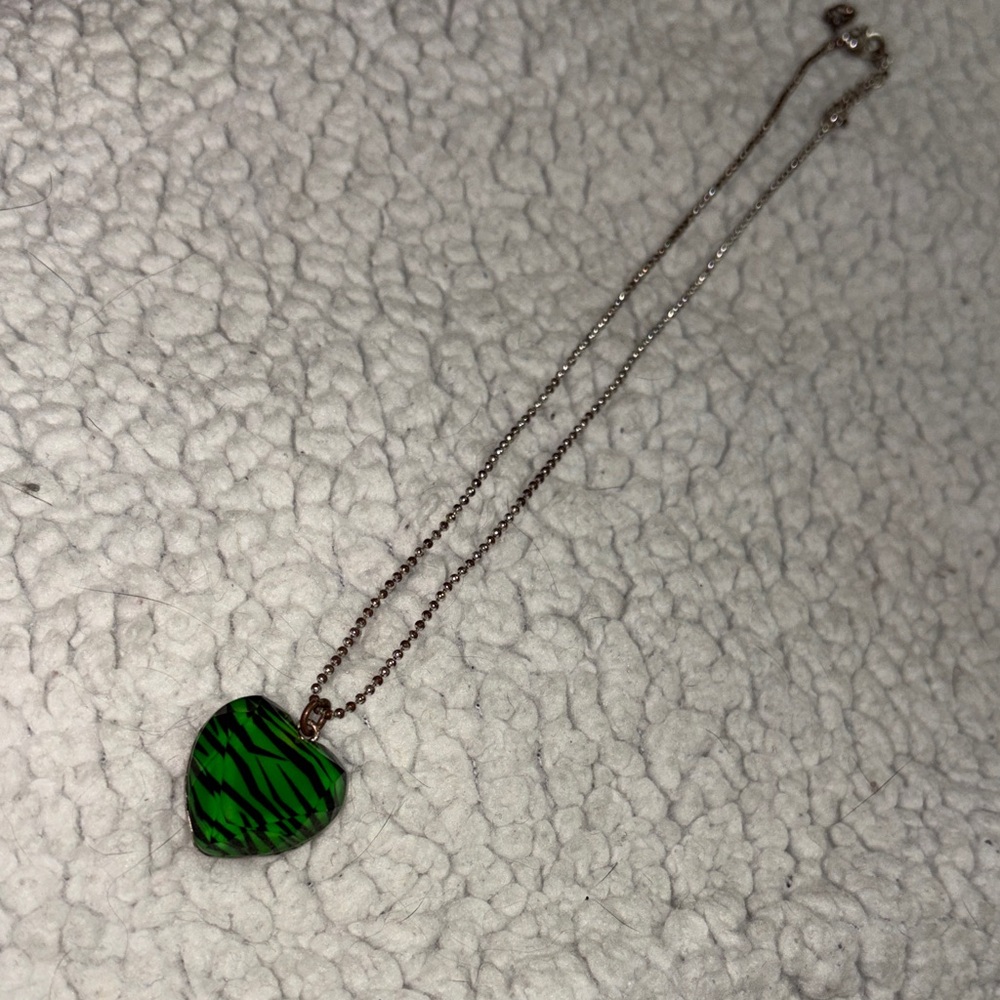 Green Heart Pendant Necklace